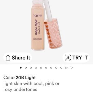 Tarte Shape Tape Radiant Concealer - Light Shade with Peach Cap